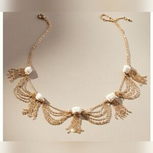 NWT Anthropologie Layered Tassel Necklace